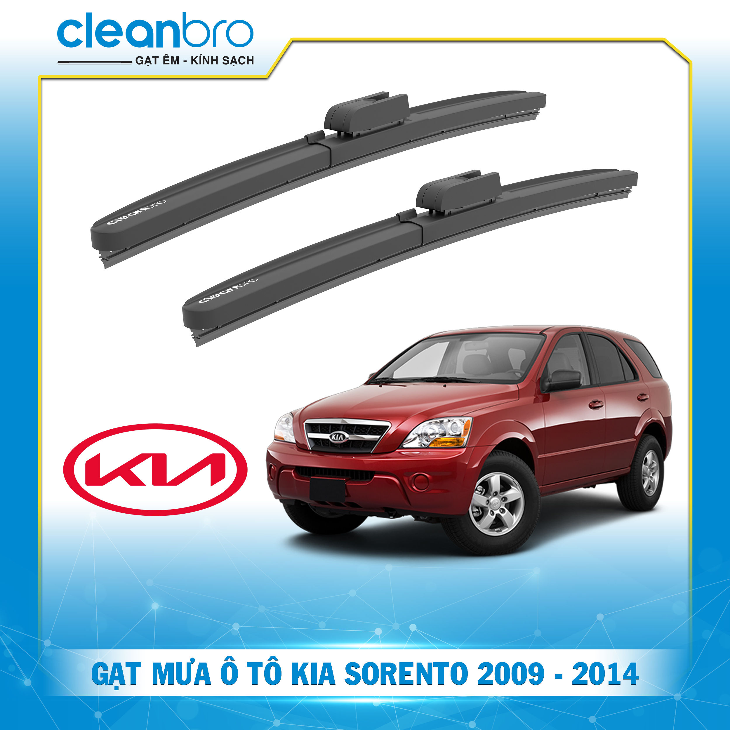 Gạt mưa ô tô hiệu ứng lá sen Kia Sorento [2009-2014]